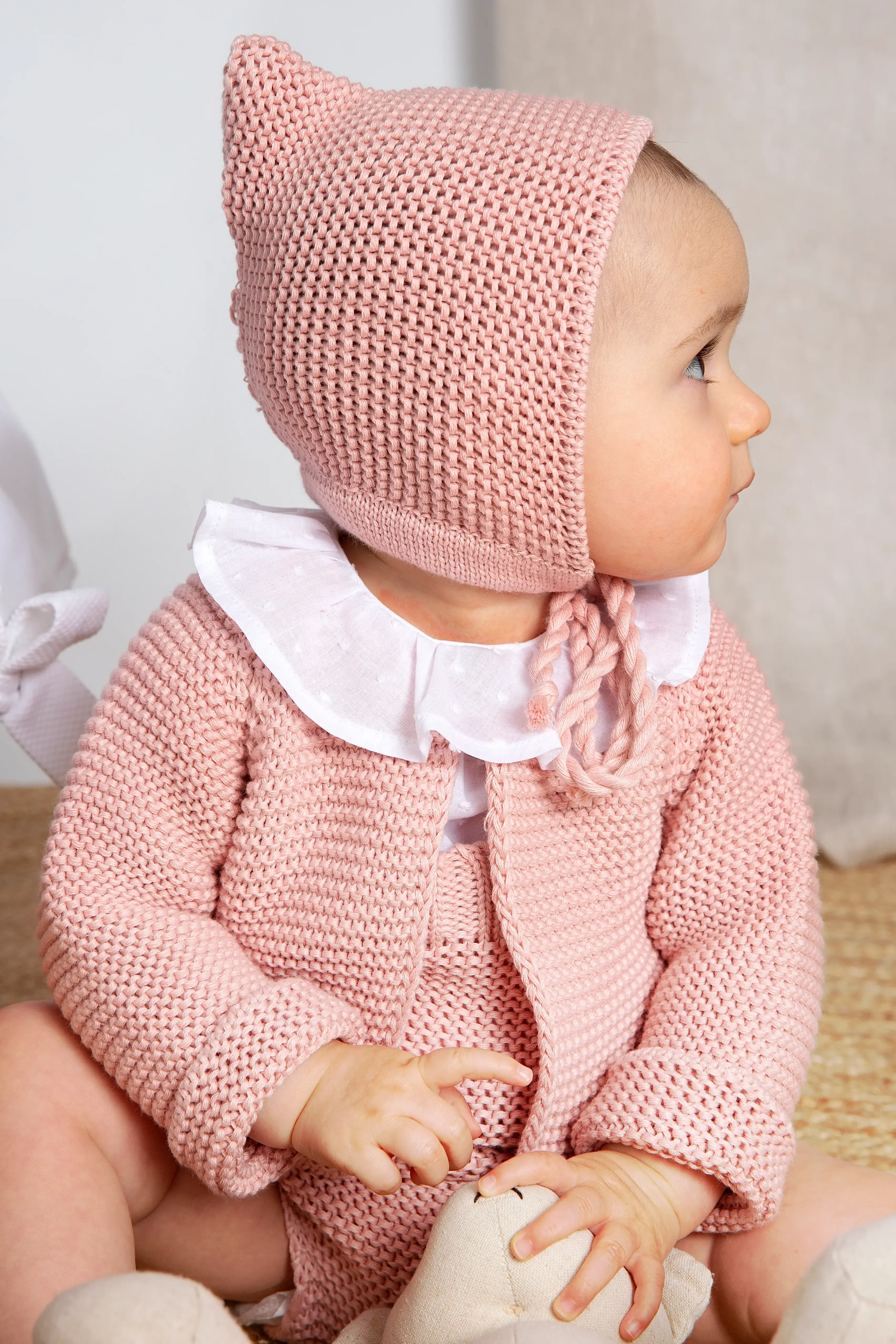Conjunto de punto de algodón para bebé Sweetpea, transpirable y suave.