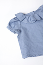 Camisa Plumeti azul de sweetpea.webp