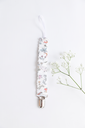 Chupetero Animales Rosa hecho con Liberty Fabric