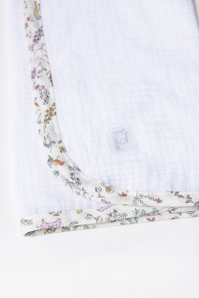 Muselina Animales Rosa hecho con Liberty Fabric
