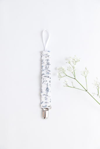 [CHA/GA/S25/T] Chupetero Animales Azul hecho con Liberty Fabric