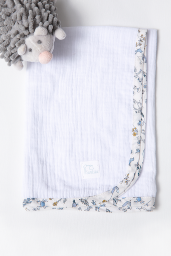 Muselina Animales Azul hecho con Liberty Fabric